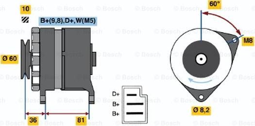 BOSCH 0 120 489 252 - Генератор avtokuzovplus.com.ua