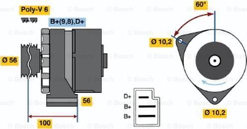 BOSCH 0 120 489 326 - Генератор autocars.com.ua