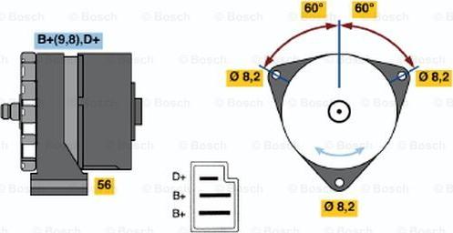 BOSCH 0 120 489 506 - Генератор autocars.com.ua