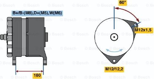 BOSCH 0 120 689 506 - Генератор autocars.com.ua