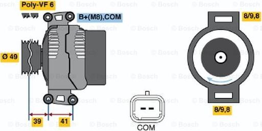 BOSCH 0 121 615 010 - Генератор autocars.com.ua