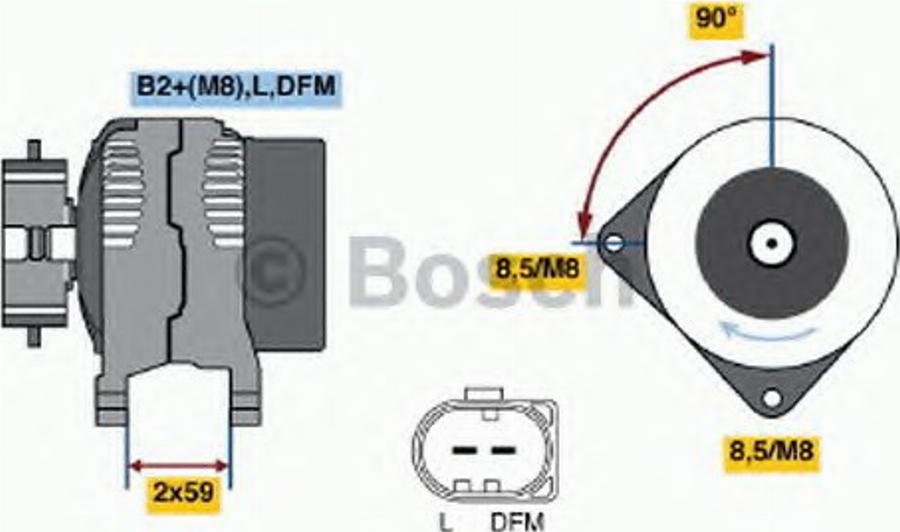 BOSCH 0 121 715 004 - Генератор autocars.com.ua