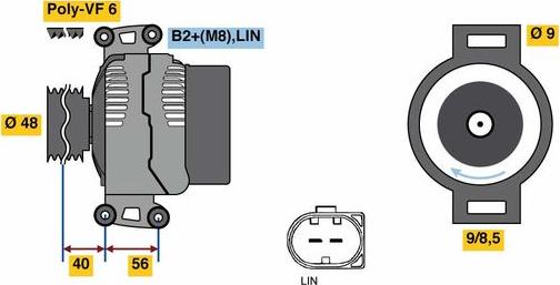 BOSCH 0 121 715 007 - Генератор autocars.com.ua