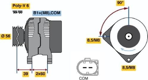 BOSCH 0121715020 - Генератор avtokuzovplus.com.ua