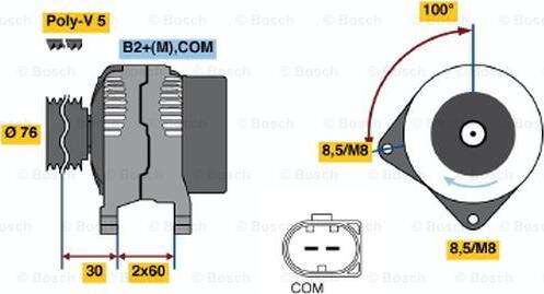 BOSCH 0 121 715 030 - Генератор autodnr.net