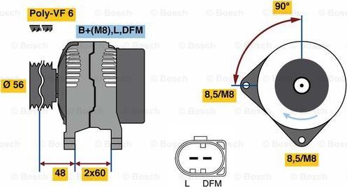 BOSCH 0 121 715 047 - Генератор autocars.com.ua