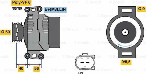 BOSCH 0 121 715 129 - Генератор avtokuzovplus.com.ua