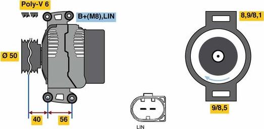 BOSCH 0121813006 - Генератор autocars.com.ua