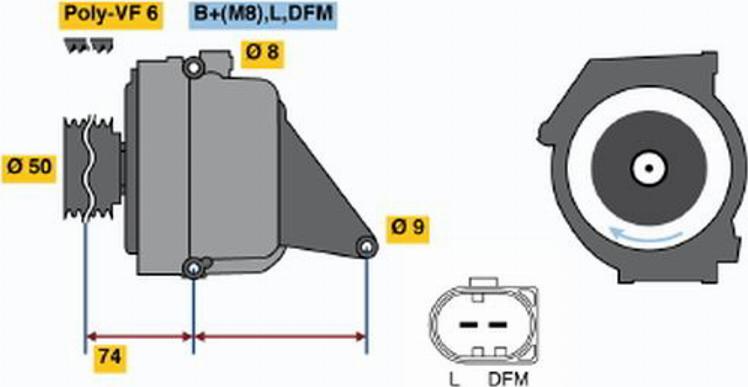 BOSCH 0 122 0AA 0B0 - Генератор autocars.com.ua