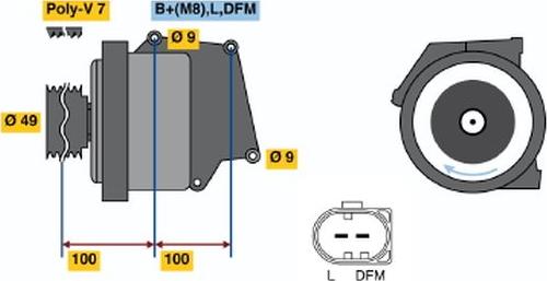 BOSCH 0 122 0AA 0D0 - Генератор autocars.com.ua