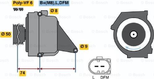 BOSCH 0 122 0AA 1A0 - Генератор autocars.com.ua