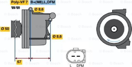 BOSCH 0 122 0AA 1P0 - Генератор avtokuzovplus.com.ua