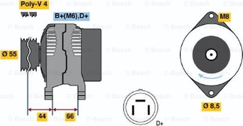 BOSCH 0 123 115 013 - Генератор autocars.com.ua