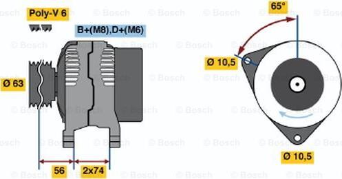 BOSCH 0 123 310 006 - Генератор autodnr.net