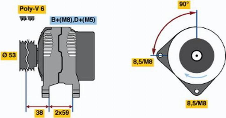 BOSCH 0 123 310 027 - Генератор autocars.com.ua