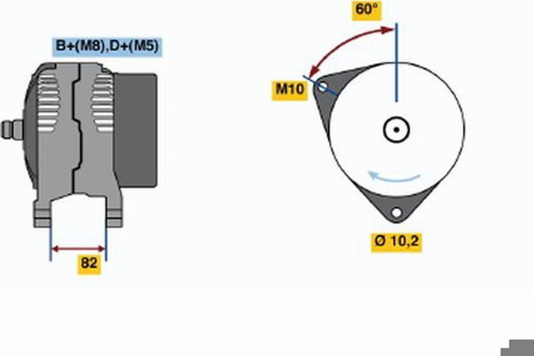 BOSCH 0 123 310 044 - Генератор autocars.com.ua