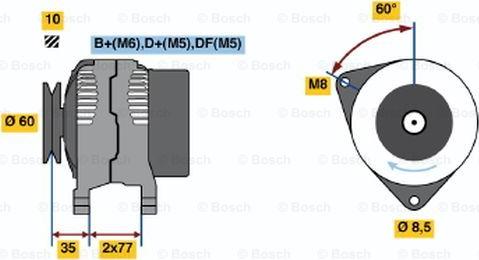 BOSCH 0 123 310 055 - Генератор autocars.com.ua