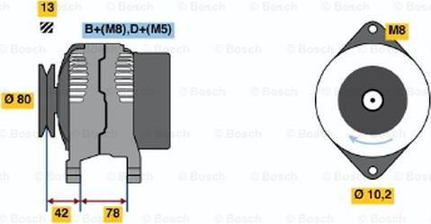 BOSCH 0 123 310 051 - Генератор avtokuzovplus.com.ua