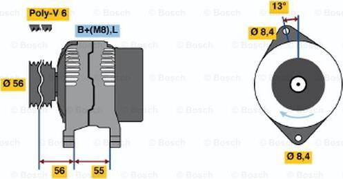 BOSCH 0 123 315 021 - Генератор autocars.com.ua