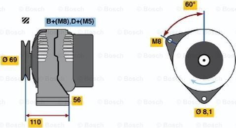 BOSCH 0 123 320 026 - Генератор avtokuzovplus.com.ua