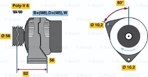 BOSCH 0 123 320 029 - Генератор autocars.com.ua