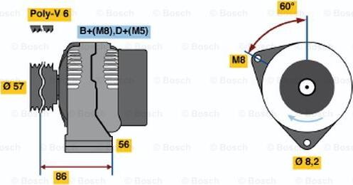 BOSCH 0 123 320 030 - Генератор autocars.com.ua