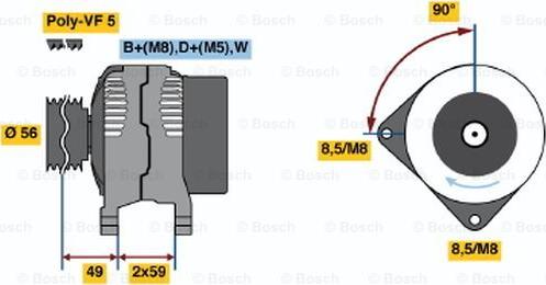 BOSCH 0 986 040 930 - Генератор avtokuzovplus.com.ua