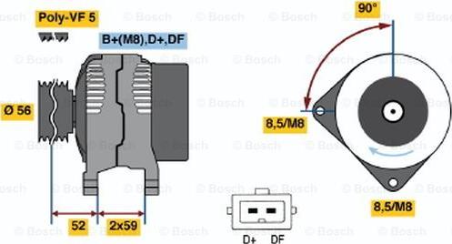 BOSCH 0 123 325 006 - Генератор avtokuzovplus.com.ua