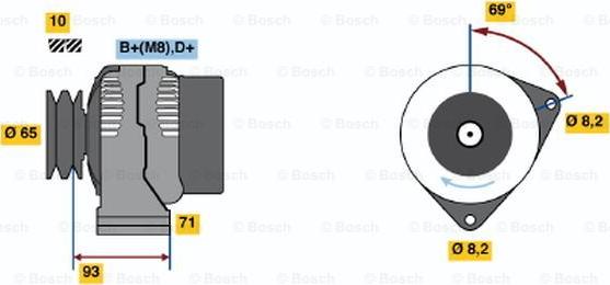 BOSCH 0 123 500 005 - Генератор avtokuzovplus.com.ua