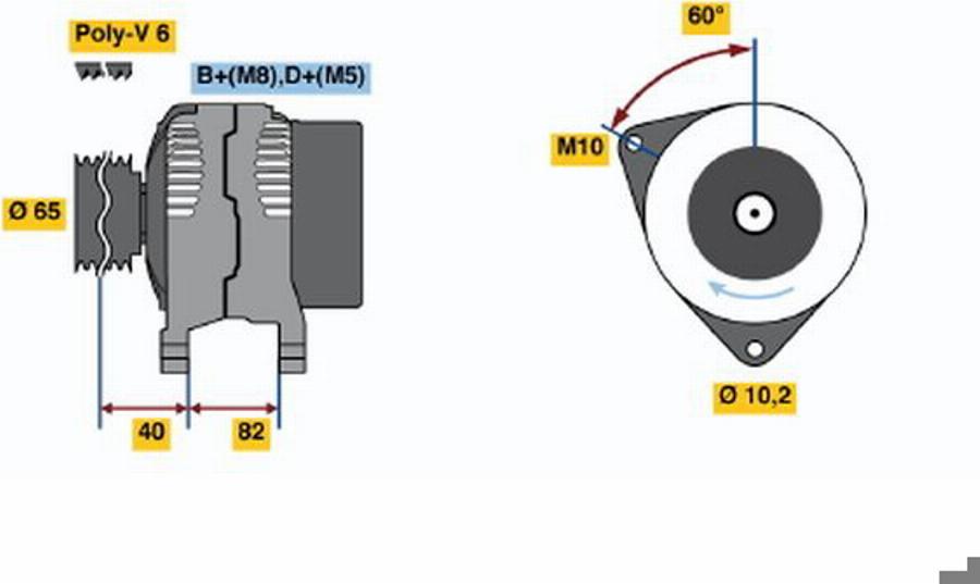 BOSCH 0123505007 - Генератор autodnr.net