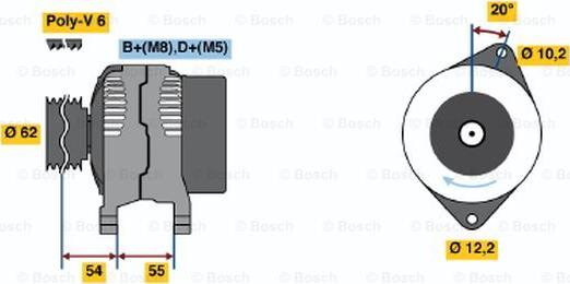 BOSCH 0 986 040 980 - Генератор avtokuzovplus.com.ua