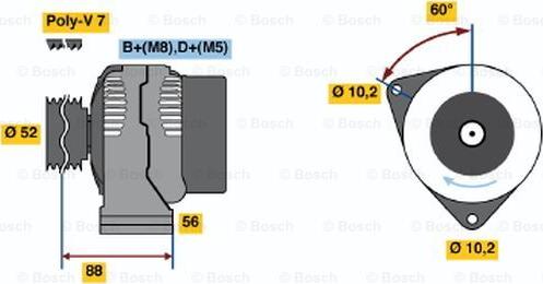 BOSCH 0 986 042 460 - Генератор autocars.com.ua