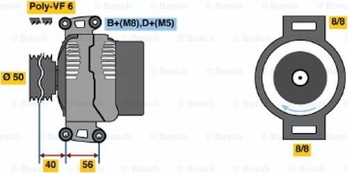 BOSCH 0 123 510 082 - Генератор avtokuzovplus.com.ua