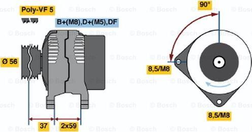 BOSCH 0 123 515 003 - Генератор autocars.com.ua