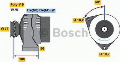 BOSCH 0 123 515 500 - Генератор avtokuzovplus.com.ua