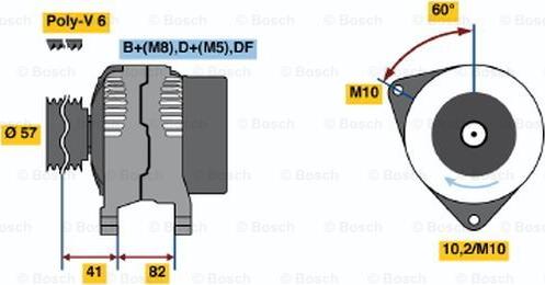 BOSCH 0 123 520 019 - Генератор autocars.com.ua