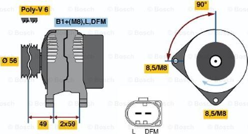 BOSCH 0 124 315 004 - Генератор autocars.com.ua