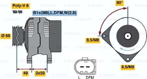 BOSCH 0 124 325 022 - Генератор autocars.com.ua