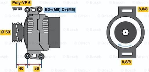 BOSCH 0 124 325 046 - Генератор autocars.com.ua