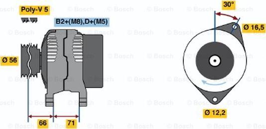 BOSCH 0 124 325 059 - Генератор autocars.com.ua