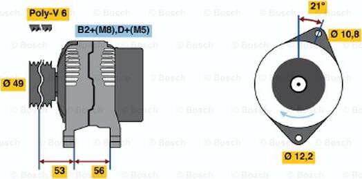 BOSCH 0 124 325 060 - Генератор autocars.com.ua