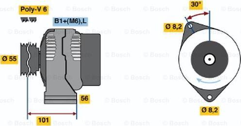 BOSCH 0 124 325 089 - Генератор autocars.com.ua