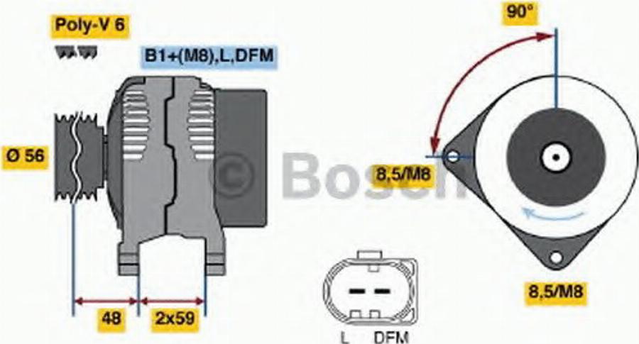 BOSCH 0124325138 - Шкив генератора, муфта autodnr.net