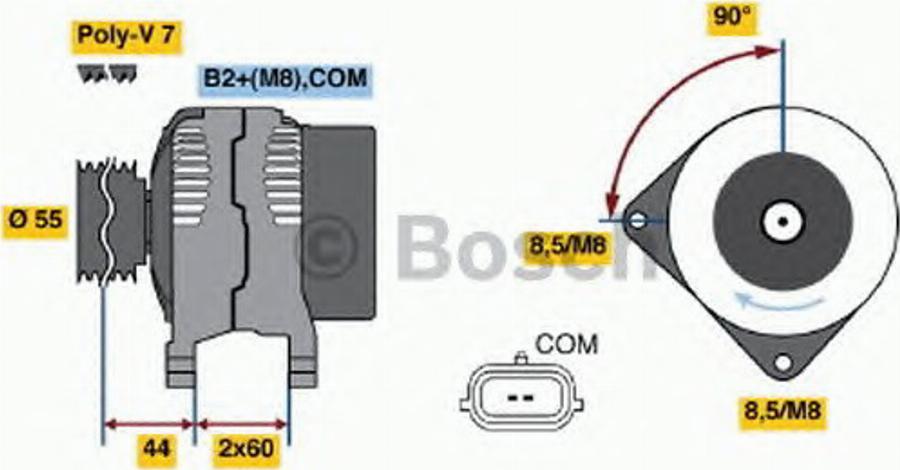 BOSCH 0 124 325 139 - Генератор autodnr.net