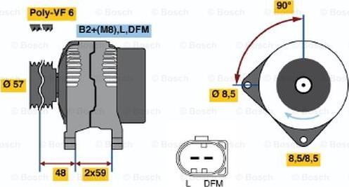 BOSCH 0 124 325 178 - Генератор autocars.com.ua