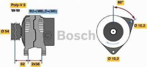 BOSCH 0 124 515 085 - Генератор avtokuzovplus.com.ua