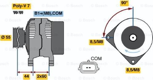 BOSCH 0 124 425 039 - Генератор autocars.com.ua