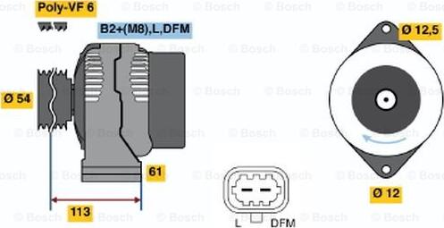 BOSCH 0 124 425 058 - Генератор avtokuzovplus.com.ua