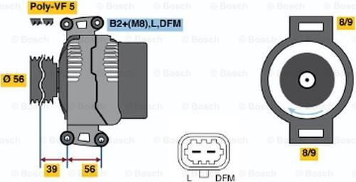 BOSCH 0 124 425 061 - Генератор autocars.com.ua