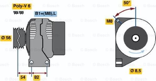 BOSCH 0 124 515 017 - Генератор avtokuzovplus.com.ua